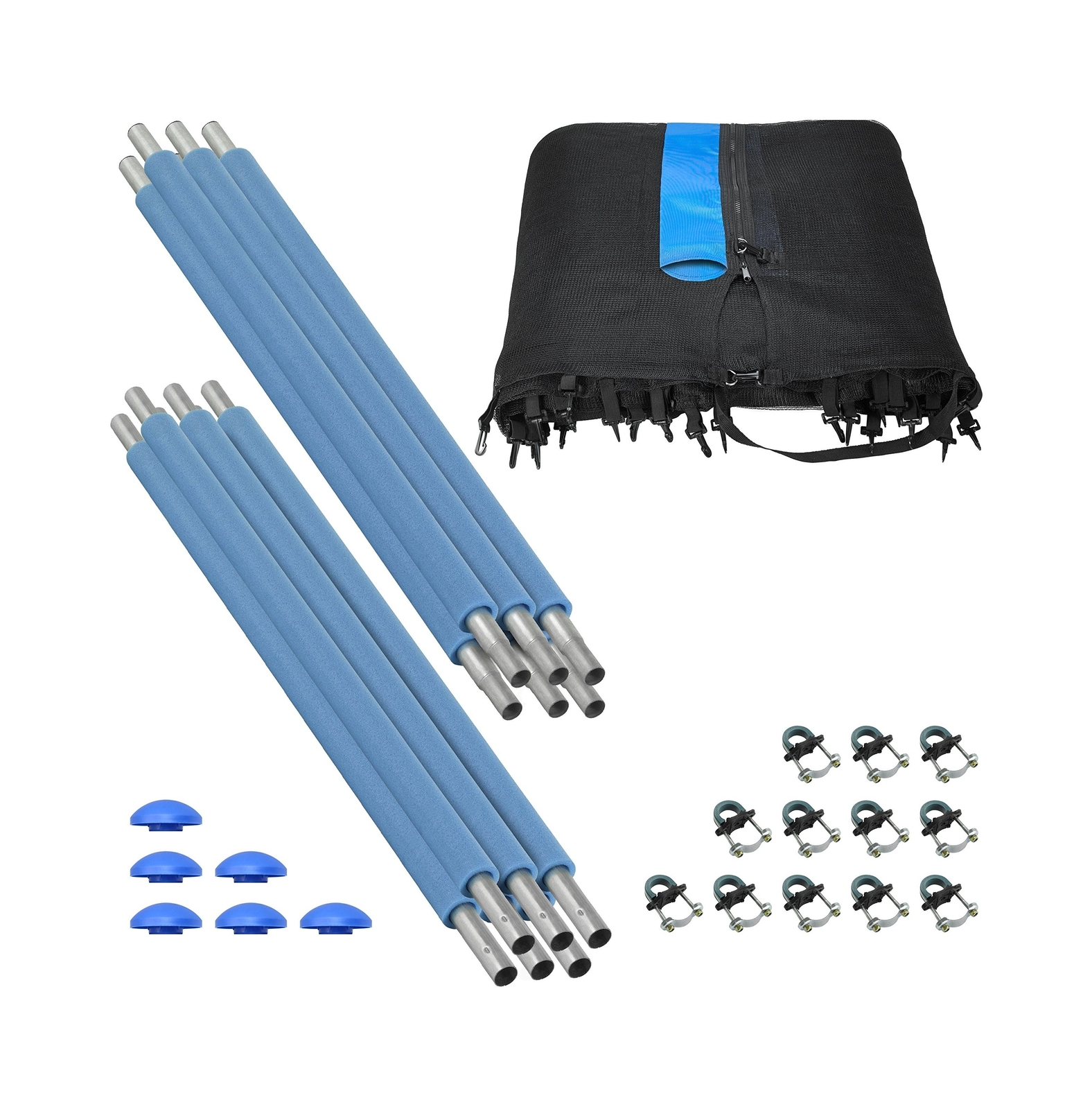 Machrus Upper Bounce Trampoline Safety Enclosure Set for 7.5 FT 10FT 12FT 13F...