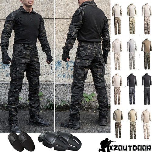 Mens Army Tactical Combat Shirt Pants 