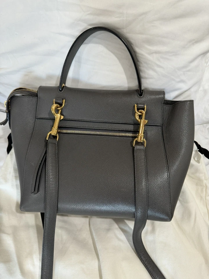 Celine Belt Bag Mini Gray Gold Hardware Authentic - Image 2 of 4