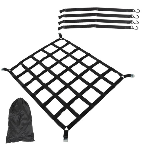 42" x 50" 1100lb Heavy Duty Cargo Net w/Cam Buckles & S-Hooks For Pickup Trucks - Picture 10 of 18