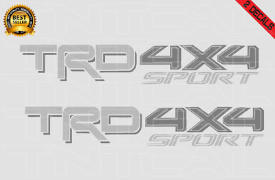 TRD 4x4 Sport Decal Set 2017 Tacoma Tundra Toyota Truck Sticker Silver Gray