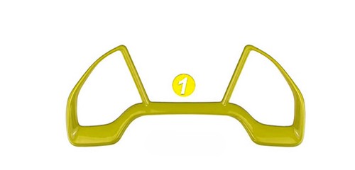 Juego completo interior decoración cubierta embellecedor para Honda Civic 10th 16-21 amarillo brillante - Imagen 5 de 11