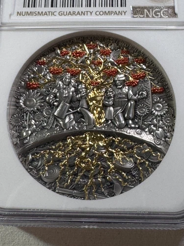 2024 Cameroon 2000 Francs Chervona Kalina Ukraine Unity Graded MS 70 by NGC