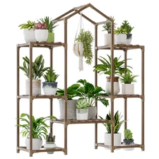 Bamworld Plant Stand Indoor Hanging Plant Shelf Outdoor Large Plant Rack