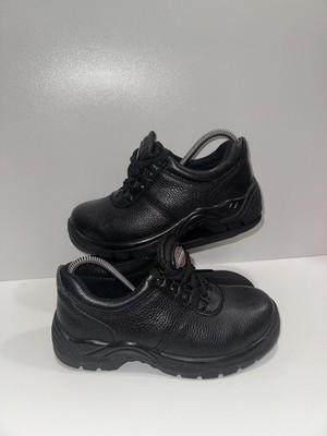 Dickies Stahlkappe Sicherheitsschuhe schwarz Leder UK 5 / EU 38