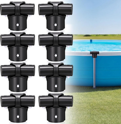 8 Pcs T-Joint Leg Amp Beam Pool Parts Compatible with Intex 12427 Fit for 15Ft 1