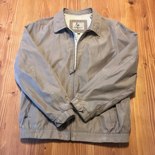 Rainforest Mens Microfiber Insulated Bomber Jacket Beige MG1141477 Harrington L - product listing photo