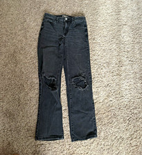 SO Black High Rise '90s Straight Denim Jeans 5/27W 5-Pocket Belt Loops