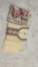 White Indian Suit With Deral Print Dupata Neck Embroidery
