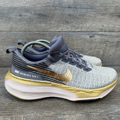 Nike By You ZoomX Invincible 3 Shoes Mens 9.5 Gray Gold Mauve FZ1428-001 Sneaker
