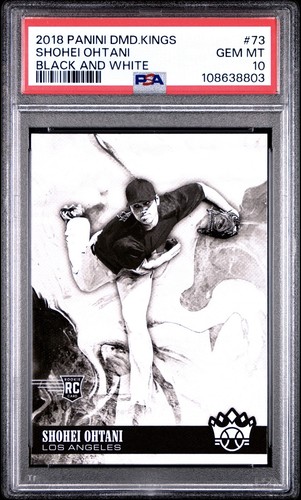 2018 Diamond Kings Shohei Ohtani #73 Black And White SP RC Rookie PSA 10 Dodgers