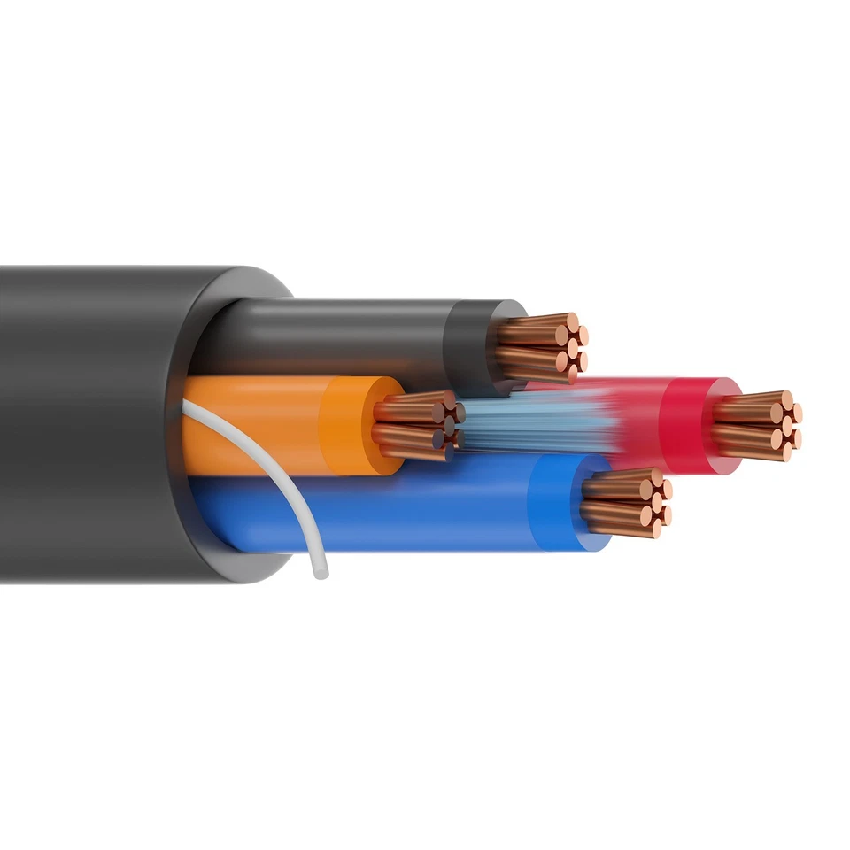 PER FOOT Belden 28082A 14 AWG 4 Conductor VNTC Tray Cable Black PVC Jacket 600V - Image 1 of 1