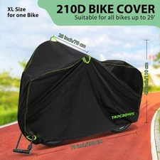 Bike Cover Waterproof Outdoor Storage for 1/2/3 Bikes, Bicycle Cover Rain Sun UV