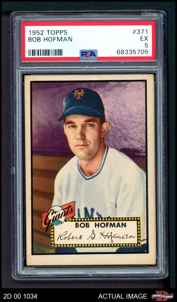 1952 Topps #371 Bobby Hofman Giants PSA 5 - EX
