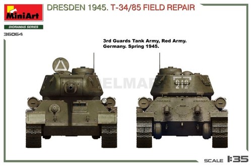 MINI ART 36064 1/35 Dresden 1945. T-34/85 Field Repair. Big Set - Picture 5 of 5