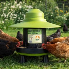 Outdoor Recycled Poultry Feeder 3Kg Outdoor 'Ascot', Rain Hat & Legs. BEC Osprey