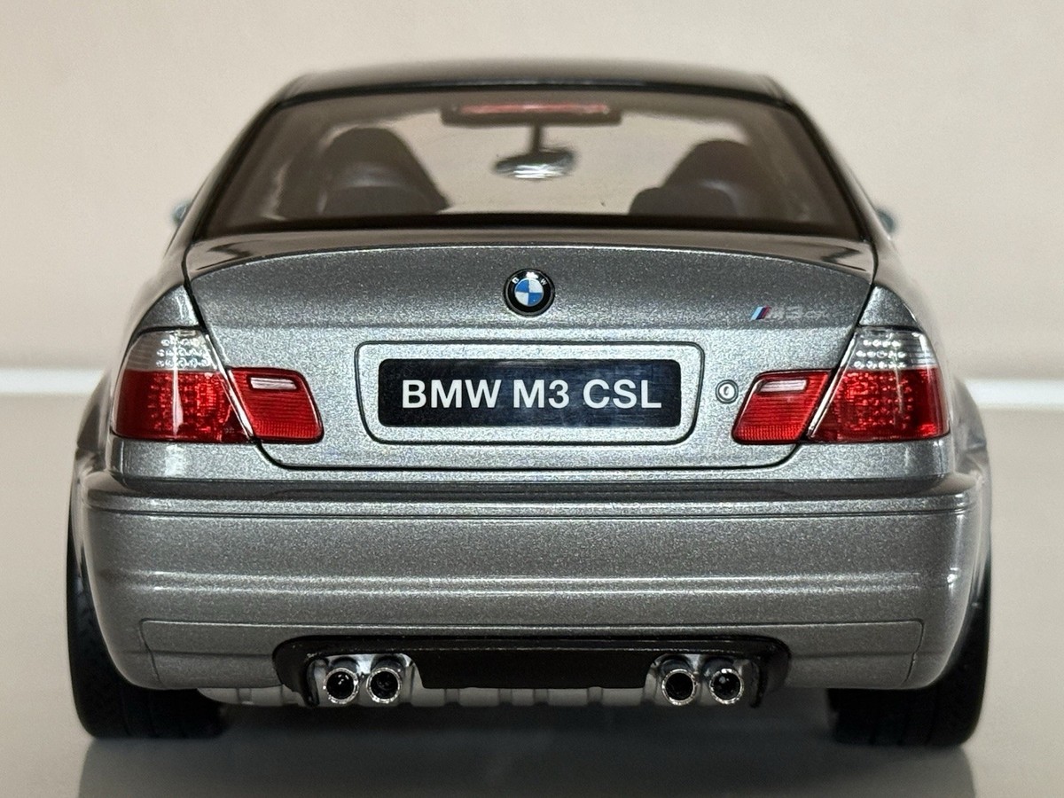 1:18 Scale BMW E46 M3 CSL Diecast Model Car Silver Kyosho | eBay