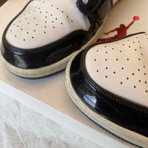 Nike Jordan 1 Mid Taglia 44,5 Europea , Usate Buone Condizioni Nere E Oro - Foto 12 di 13