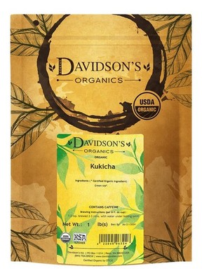 Davidson's Tea Bulk, Organic Kukicha, 16 Ounce 1 Pound (Pack of 1) 