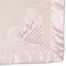 Pavilion Gift Baby Girl Pink Plush Baby's First Blanket 30x40