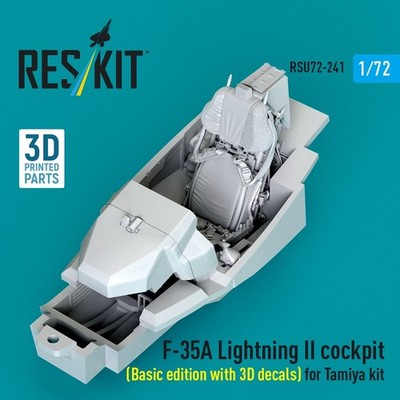 F-35A cockpit (Basic edition with 3D decals) for Tamiya 1/72 ResKit RSU72-0241