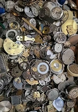 Vintage Watch Parts Huge Lot Assorted Pieces & Brands Steampunk 28 Grams