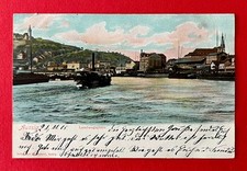 AK AUSSIG in Böhmen 1905 Landungsplatz der Dampfschiffe Elbedampfer  ( 159924