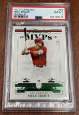 2021 Panini Flawless MVPs #69 Mike Trout Diamond /5 Emerald PSA 8 NM-MT Angels