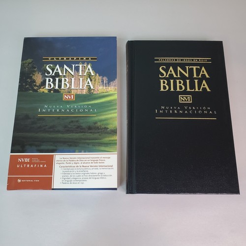 NVI Santa Biblia / Holy Bible Ultrafina Dura Negro - Hardcover Thin Pages Black