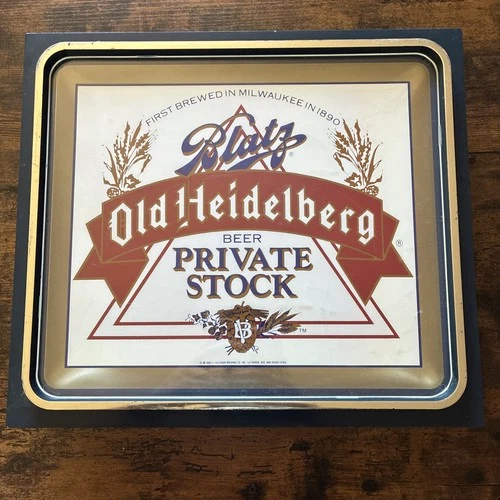 Vtg 1986 Blatz Old Heidelberg Beer Private Stock Lighted Light Advertising Sign