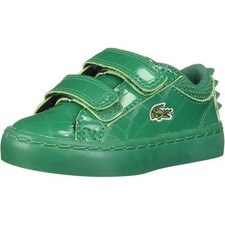 Lacoste Unisex Straight Set Lace Spc Black Sneaker Little Kid , Size 5 NWOT