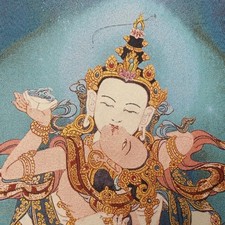 Tibetan Embroidered Tangka Double Body Joyful Diamond Buddha Mural Painting