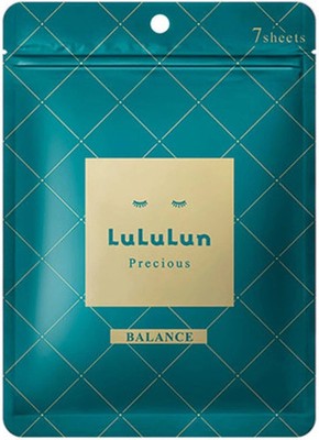 LuLuLun Precious Green Balance Face Mask, 7 sheets, fragrance free