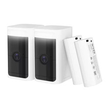 Battery Cam Pro 2-Pack, Wireless Indoor/Outdoor Home Security Camera, 2K HD Colo
