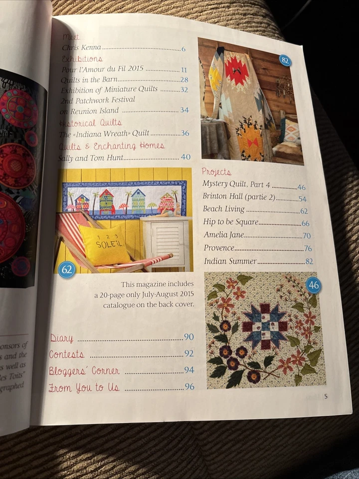 Quiltmania The Quilt Magazine July August 2015/Mystery Quilt Part 4/lg Pattern - Image 3 of 3