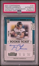2021 Contenders Trevor Lawrence Rookie Ticket Auto Variation PSA/DNA 10