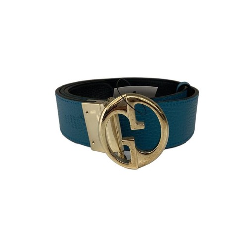 GUCCI Leather Belt Blue Men's
