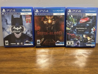 Playstation 4 PSVR Game Bundle - 3 Games - Batman, Rush of Blood, PSVR Demo Disc