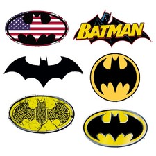 BATMAN LOGO BATMAN SHIELD DIE CUT VINYL 6 CT STICKER PACK