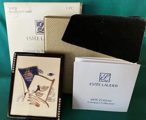 Estee Lauder “Gemini By Erte Compact” Lucidity Powder, Puff, Orig Boxes & Pouch