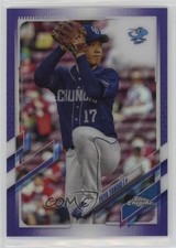 2021 Chrome NPB Nippon Professional Baseball Purple Refractor Yuya Yanagi 1bm4