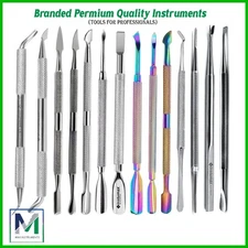 Stainless Steel Nail Art Manicure Cuticle Spoon Pusher Remover Tool Set New