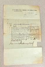 1826 GEORGE IV-ERA COMPANY RAJ LEGAL DOCUMENT FROM FT. WILLIAM IN BENGAL, INDIA