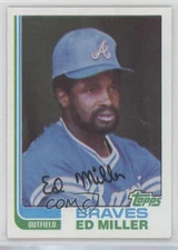 1982 Topps Wrong Back Ed ( Back) Eddie Miller Bob Ojeda Rookie RC
