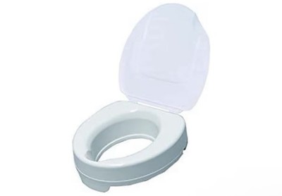 Drive Devilbiss 6 Zoll Toilettensitzerhöhung und Deckel weiß, gebraucht
