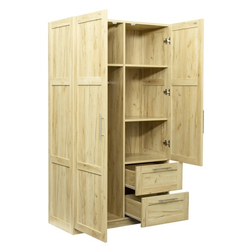 70" Tall High Wardrobe Storage Cabinet Closet Organizer w/ 2 Drawers and 2 Doors - Picture 17 of 24