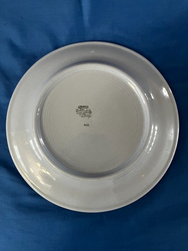 Vintage Buffalo China Blue Lune Lamelle Mandalay Dinner Plate 1930s - Picture 2 of 3