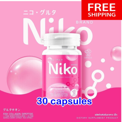 NIKO GLUTA PLUS Supplement Vitamin Radiance Anti Aging Reduce Wrinkle Acne 30X