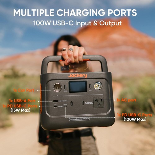 Portable Power Station 288Wh Backup LiFePO4 Battery 300W AC Outlet Generator - Picture 3 of 7