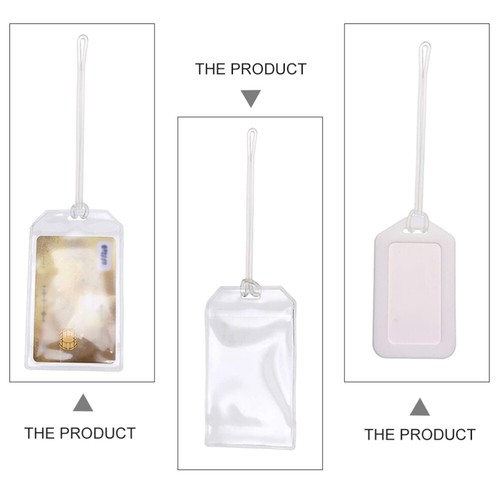 Plastic Bag Tag Luggage Lanyard Office Man Keeper Pvc Strap Clear Loop - Imagen 9 de 12